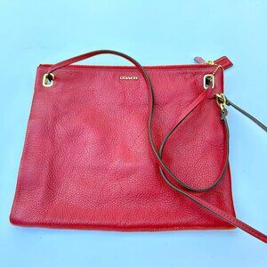 Beautiful Red Coach Purse Excellent Used Condition
